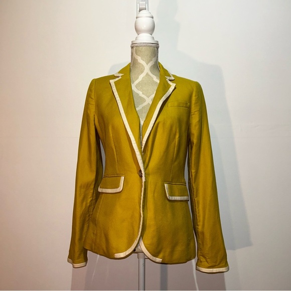 Banana Republic - Mustard Tipped Blazer - Picture 1 of 5
